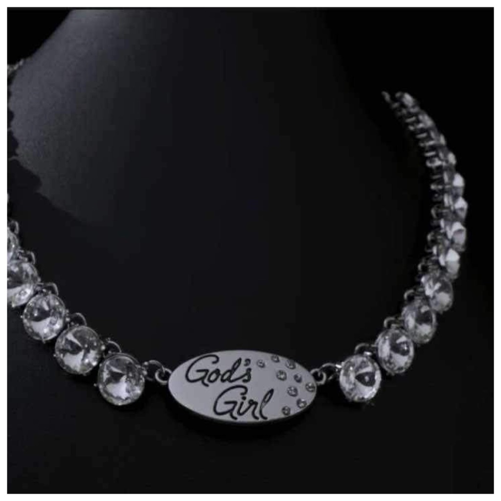 Inspirational God’s Girl Choker Set Comes W/Complimentary Earrings